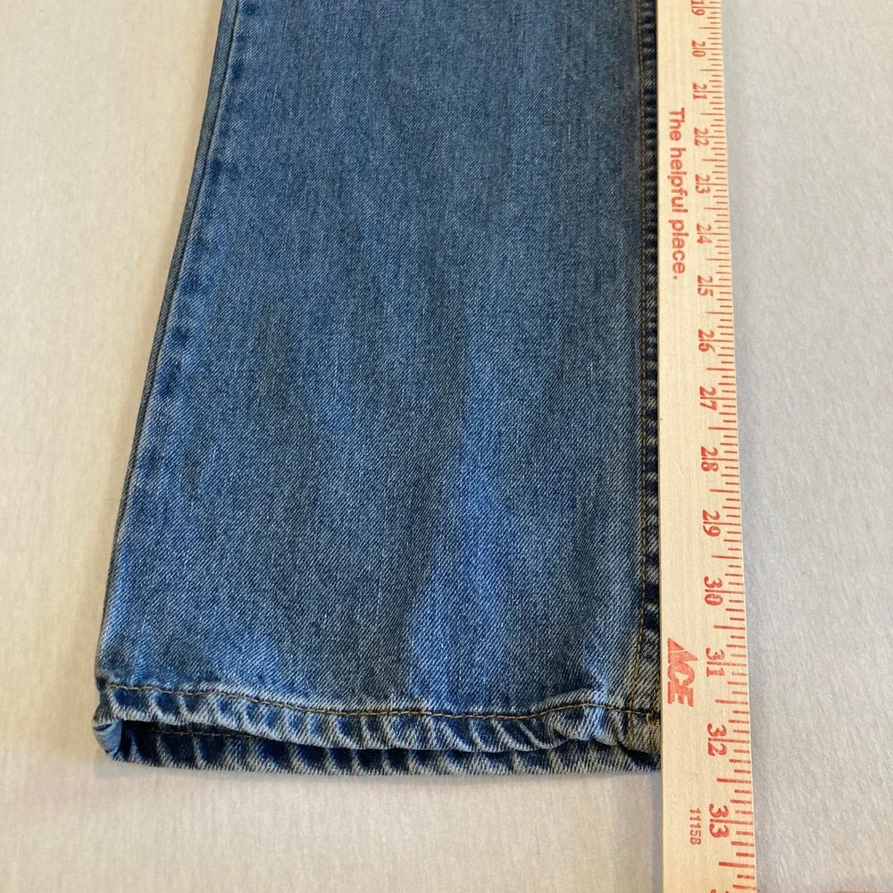 Levis 505 Mens Jeans 34x32 Straight Fit Med Wash Blue Denim 100% Cotton Mexico
